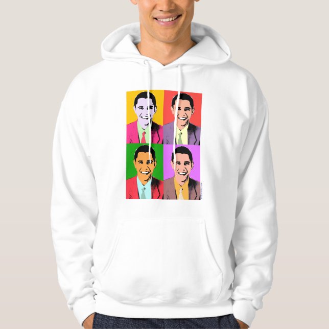 sudadera con capucha del arte pop de 4x Barack (Anverso)