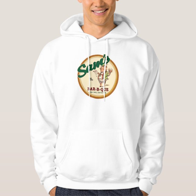 Sudadera con capucha del Bbq de Sam's (cerdo de (Anverso)