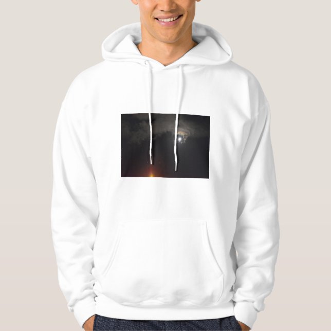 Sudadera con capucha del blanco del noctámbulo (Anverso)
