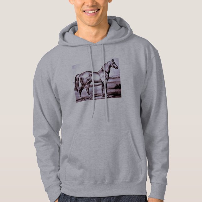Sudadera con capucha del caballo del vintage (Anverso)