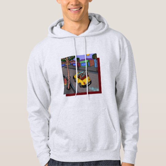 sudadera con capucha del coche de deportes de