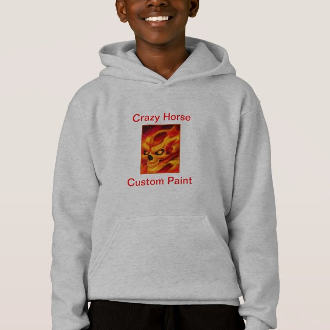 Sudadera con capucha del cráneo del fuego de los (Anverso)