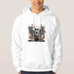 Sudadera con capucha del cráneo del hockey