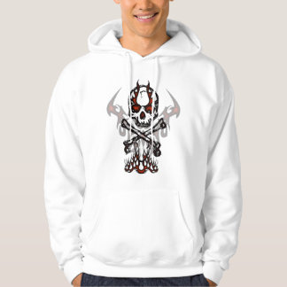 Sudadera con capucha del cráneo y de las llamas