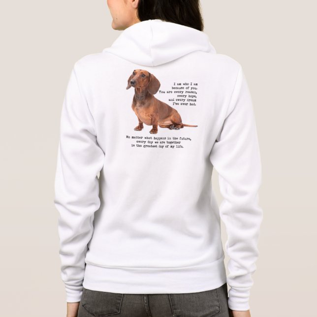 Sudadera con capucha del Dachshund (Reverso)