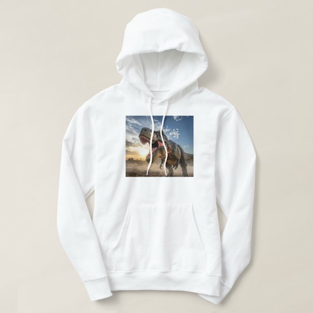 Sudadera con capucha del dinosaurio T-Rex | Diseño (Diseño del anverso)