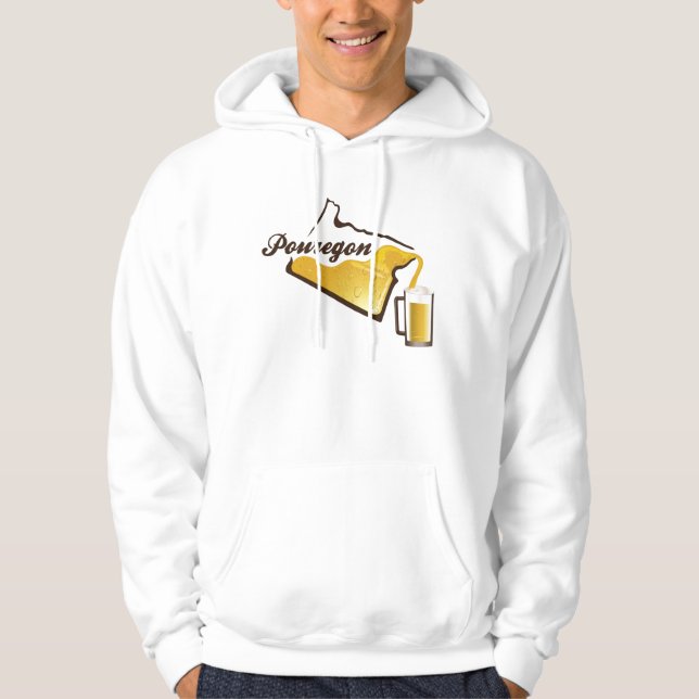 Sudadera con capucha del diseño de la cerveza de (Anverso)