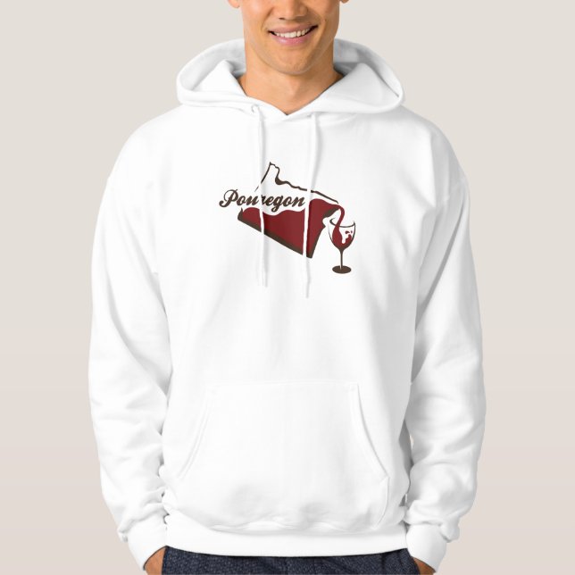 Sudadera con capucha del diseño del vino de (Anverso)