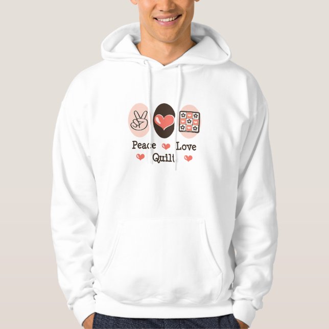 Sudadera con capucha del edredón del amor de la (Anverso)