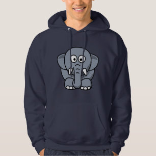 Sudadera con capucha del elefante del dibujo