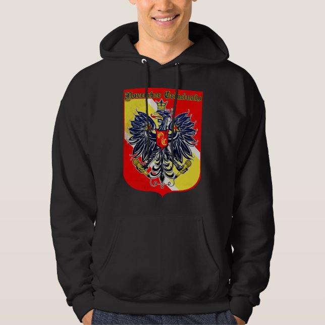 Sudadera con capucha del escudo de los criminales (Anverso)