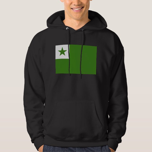 Sudadera con capucha del esperanto (Anverso)