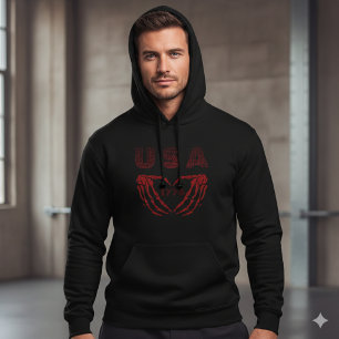 Sudadera con capucha del esqueleto del corazón del