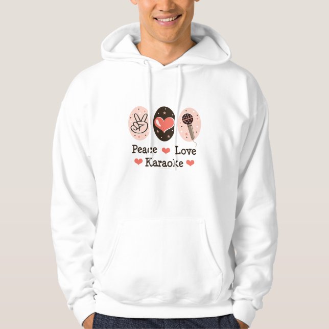 Sudadera con capucha del Karaoke del amor de la (Anverso)