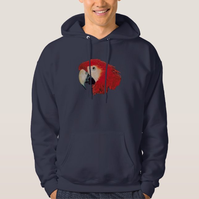 Sudadera con capucha del loro del Macaw (Anverso)