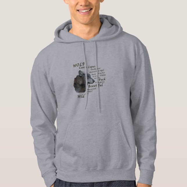 Sudadera con capucha del lupus de Canis del lobo (Anverso)