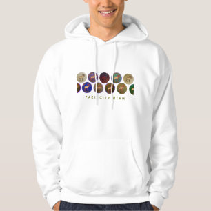 Sudadera con capucha del medallón de los alces de