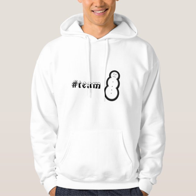 Sudadera con capucha del muñeco de nieve del (Anverso)
