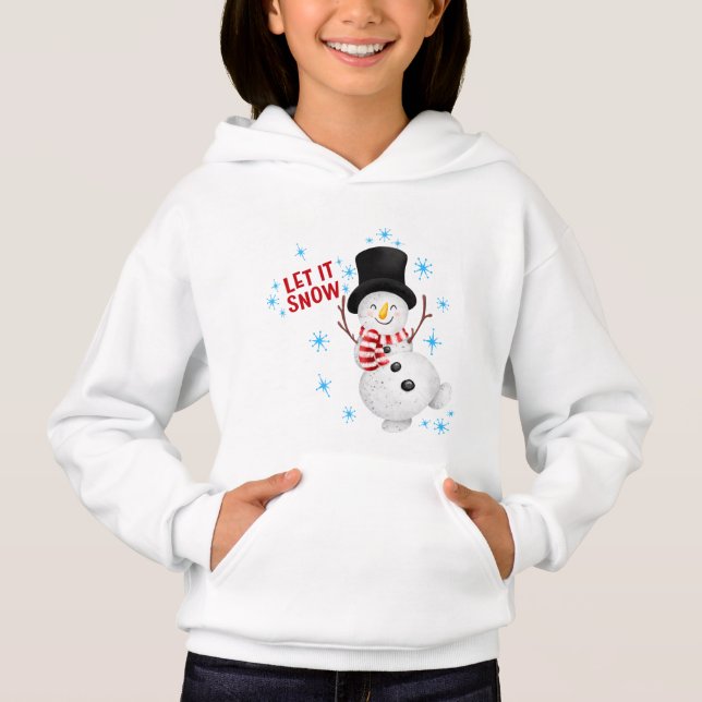 Sudadera con capucha del muñeco de nieve 'Let It S (Anverso)