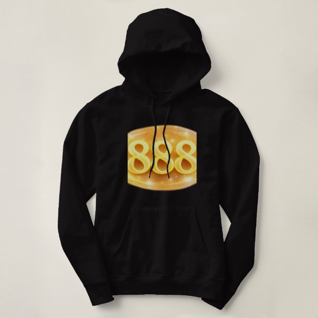 Sudadera con capucha del número angélico 888: pode (Diseño del anverso)