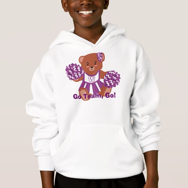 Sudadera con capucha del oso de la animadora de (Anverso)