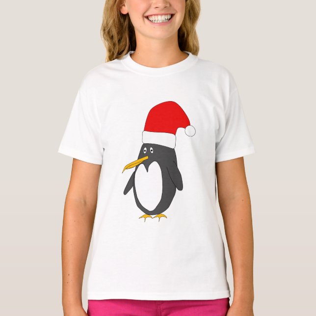 Sudadera con capucha del pingüino de Santa (Anverso)