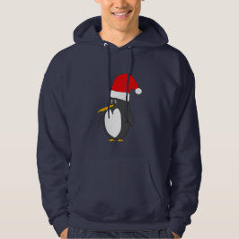 Sudadera con capucha del pingüino de Santa