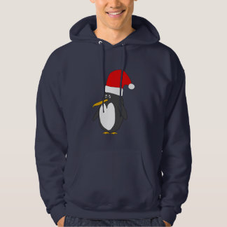 Sudadera con capucha del pingüino de Santa