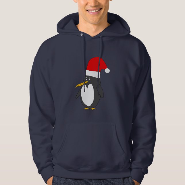 Sudadera con capucha del pingüino de Santa (Anverso)