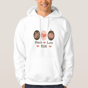 Sudadera con capucha del punto del amor de la paz