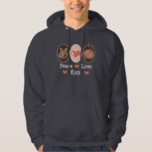 Sudadera con capucha del punto del amor de la paz