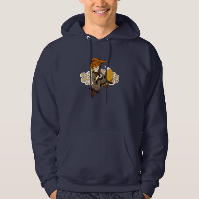 Sudadera con capucha del samurai de Kitsune (Anverso)