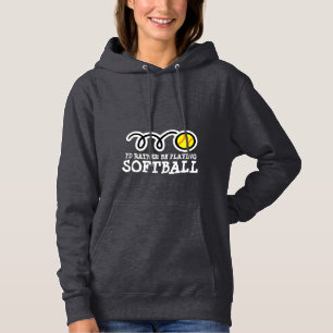 Sudadera con capucha del softball para las mujeres