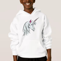 Sudadera con capucha del unicornio para los chicas