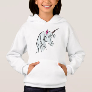 Sudadera con capucha del unicornio para los chicas