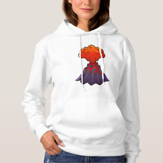 Sudadera con capucha del volcán de las mujeres
