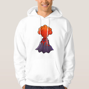 Sudadera con capucha del volcán de los hombres