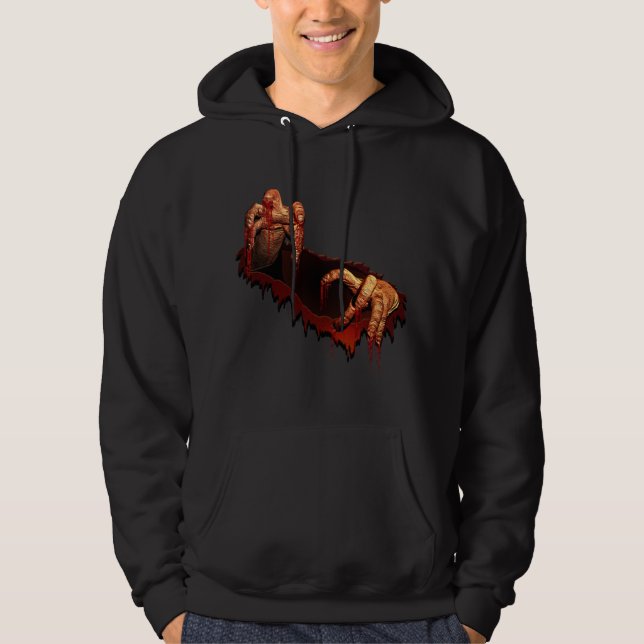 Sudadera con capucha del zombi del horror de la (Anverso)