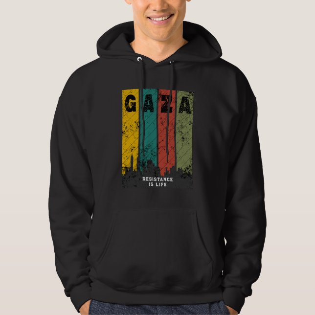 Sudadera con capucha desgastada vintage de GAZA |  (Anverso)
