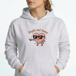 Sudadera con capucha divertida de corazón retro pa