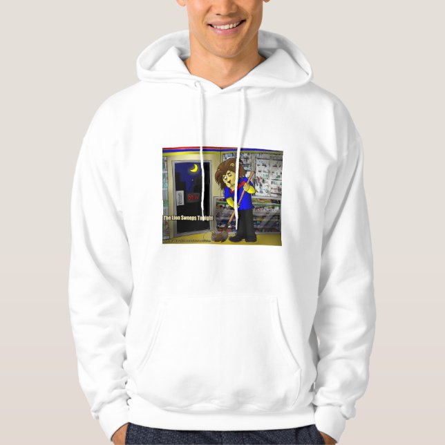 Sudadera con capucha divertida de "El León Barre E (Anverso)