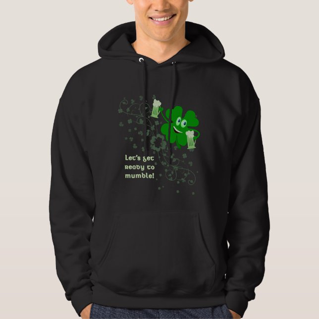 Sudadera con capucha divertida del día del St (Anverso)