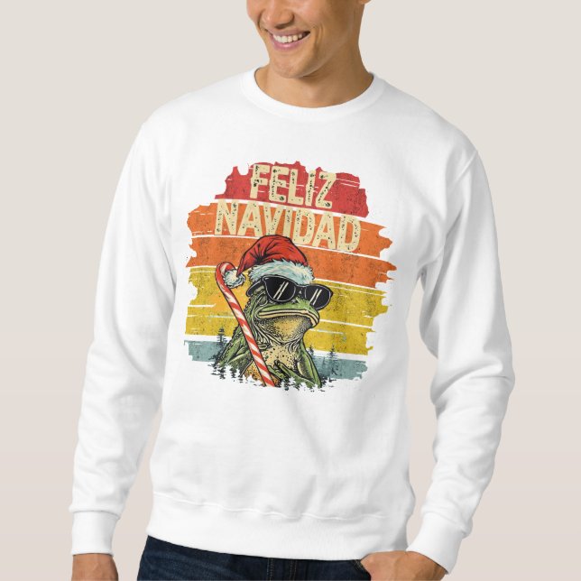 Sudadera con capucha divertida Fleece Navidad Sant (Anverso)