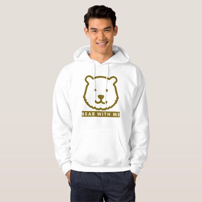 Sudadera con capucha divertida para hombres con os (Anverso completo)