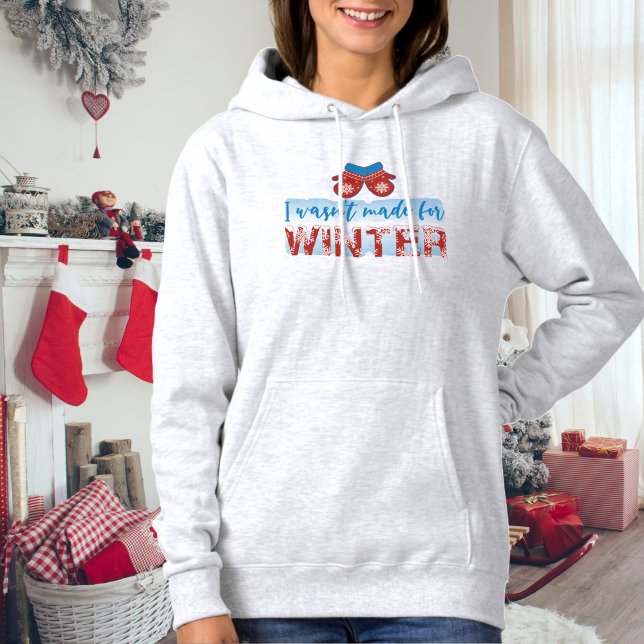 Sudadera con capucha divertida para mujeres invier (Funny Ladies Winter Mittens T-Shirt Hoodie)