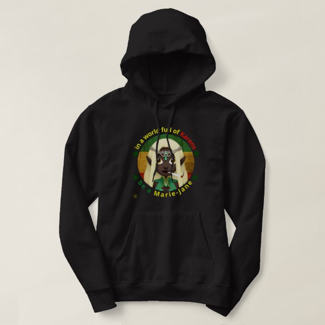 sudadera con capucha divertida "SÉ UNA MARIE-JANE" (Diseño del anverso)