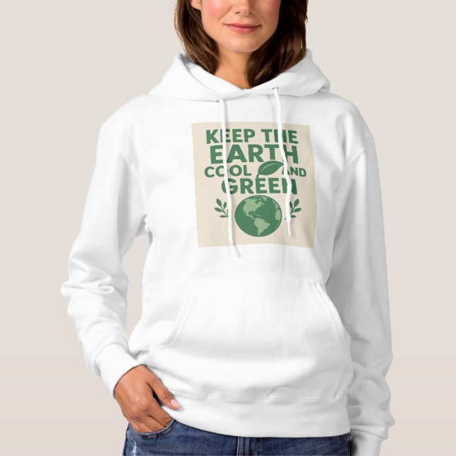 Sudadera con capucha ecológica para mujer (Anverso)