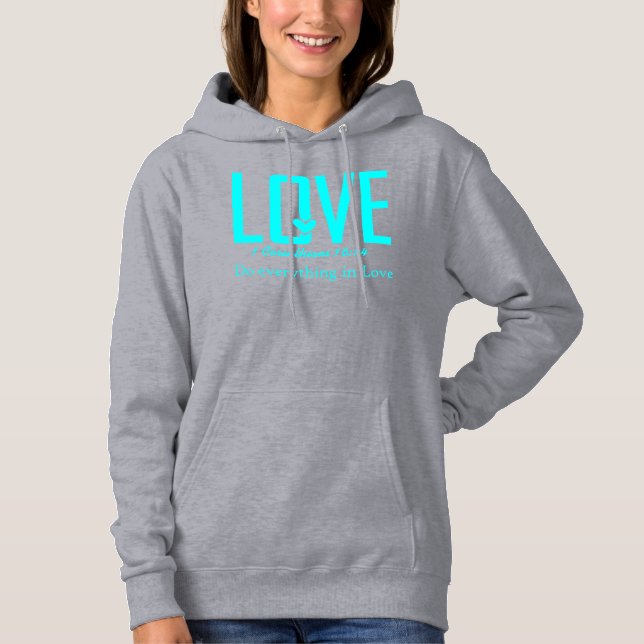 Sudadera con capucha "El amor siempre gana" (Anverso)