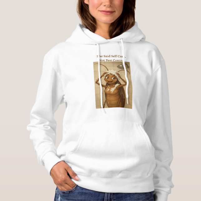 Sudadera con capucha Ella dijo autocuidado, no con (Anverso)