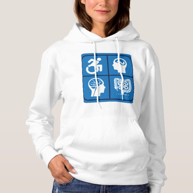 Sudadera con capucha Enfermedad Invisible (Anverso)